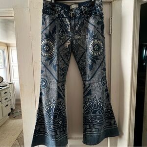 FREE PEOPLE funky flare jeans
